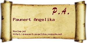 Paunert Angelika névjegykártya